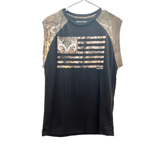 RealTree Medium 38/40 Black Camo Muscle 