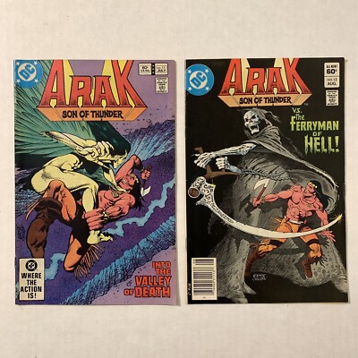 Arak Son Of Thunder 11 12 Comic Books Lot DC 1982 Roy Thomas Ernie Colon Vintage