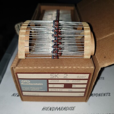 ROE SK2 VINTAGE 620R 2% CARBON RESISTORS MARSHALL AMP EQ PIHER QUALITY!50pcs!