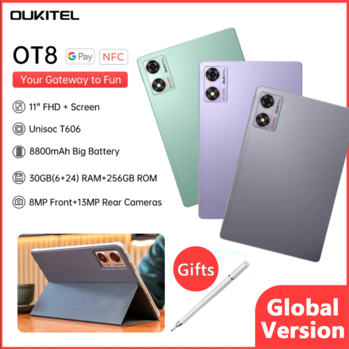 Oukitel OT8 Dual 4G Tablet 11 inch FHD+ 6GB+256GB 8800mAh 13MP Android 13 Global - Afbeelding 1 van 15