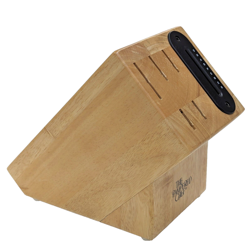 The Pampered Chef 5-Slot Wooden Knife Block w/ Built-in Sharpener Countertop - Picture 5 of 6