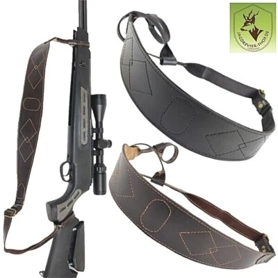 Breiter Leder-Gewehrgurt für Waffen ohne Riemenbügel JRS; Gewehrriemen Gun Sling