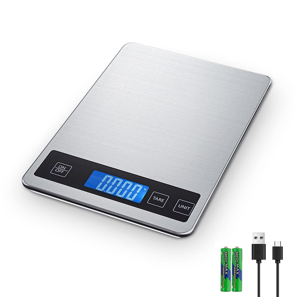 Food Scale 22lbDigital Kitchen Scale with LCD DisplayRechargeable Food Scale ...-image