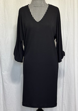 Lauren Ralph Lauren Dress Womens XS V Neck Open Shoulder 1/2 Sleeve Bow Detail