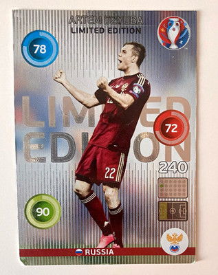 Panini Adrenalyn XL UEFA EURO 2016 Artem Dzyuba Russland Limited Edition