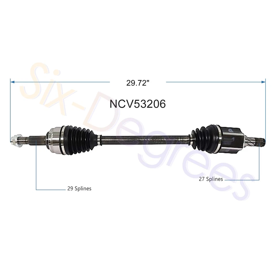 NCV53206 NCV53207 Front CV Axle Shaft for 2018 2019 2020 2021 2022 Nissan LEAF Foto 2 de 4
