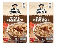 Quaker Instant Oatmeal Hot Cereal Maple  Brown Sugar 2 Pack