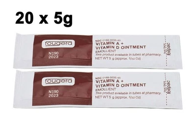 20 x 5g Fougera Vitamin A&D Ointment Aftercare Cream Tattoo Microblading