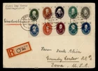 DR WHO 1950 GERMANY DDR FDC PORTRAIT COMBO REGISTERED R85069
