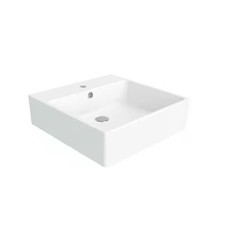 WS Bath Collections Simple 50.50A Wall Mount/Vessel Bathroom Sink, White