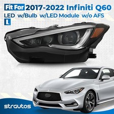 Full Led Headlight For 2017-2022 Infiniti Q60 Wled Module Wo Afs Driver Side Full Led Headlight For 2017-2022 Infiniti Q60 Wled Module Wo Afs Driver Side
