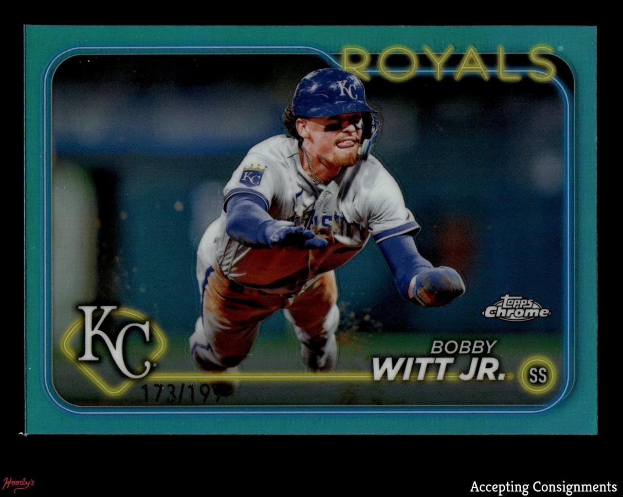 2024 Topps Chrome Aqua Refractors #120 Bobby Witt Jr. 173/199 ROYALS