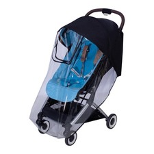 TPU Stroller Rain Cover, Interactive Window Baby Cover Black