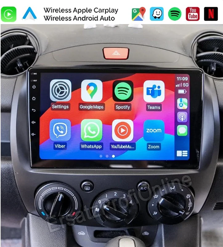 For Mazda 2 2007-2013 Apple Carplay Android 13 Head Unit Radio Mirror Link GPS - image 2 of 4