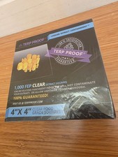 TERP PROOF 4" x 4" Food Grade Squares FEP clear 1000 EXTRACT PACKAGING NEW