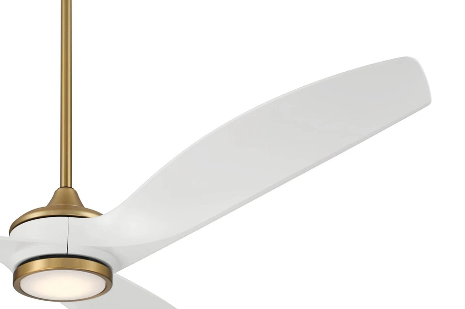 60" Casa Vieja La Jolla Surf Soft Brass LED Ceiling Fan with Remote - Image 4 of 4