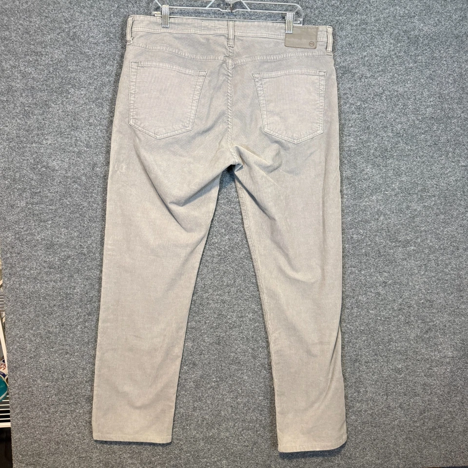 Pantalones Adriano Goldschmied Para Hombre 38x34 Gris Pana Pierna Recta Elastizados Informales Foto 2 de 4