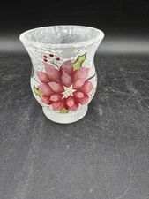 Yankee Candle Poinsettia Votive Holder Tea Light Christmas Floral Holiday New