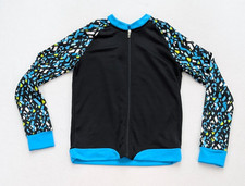 C9 Champion Girl's Jacket Size XL 14-16 Black Blue Full Zip Athletic Track