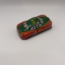 Vintage Japanese tin Litho Friction Toy Taxi T354 1950s 2.75 inches