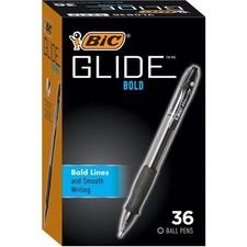 BIC Glide Bold Retractable Ballpoint Pens, Bold Point 1.6 mm , B 805011