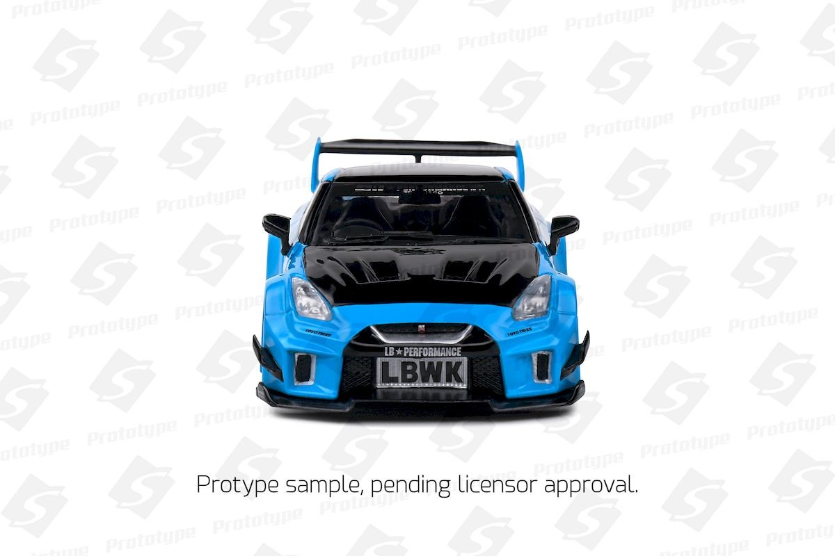 SOLIDO S4311209 1:43 Nissan GT-R (R35) LBWK Body-Kit, Silhouette, Blue, 2019