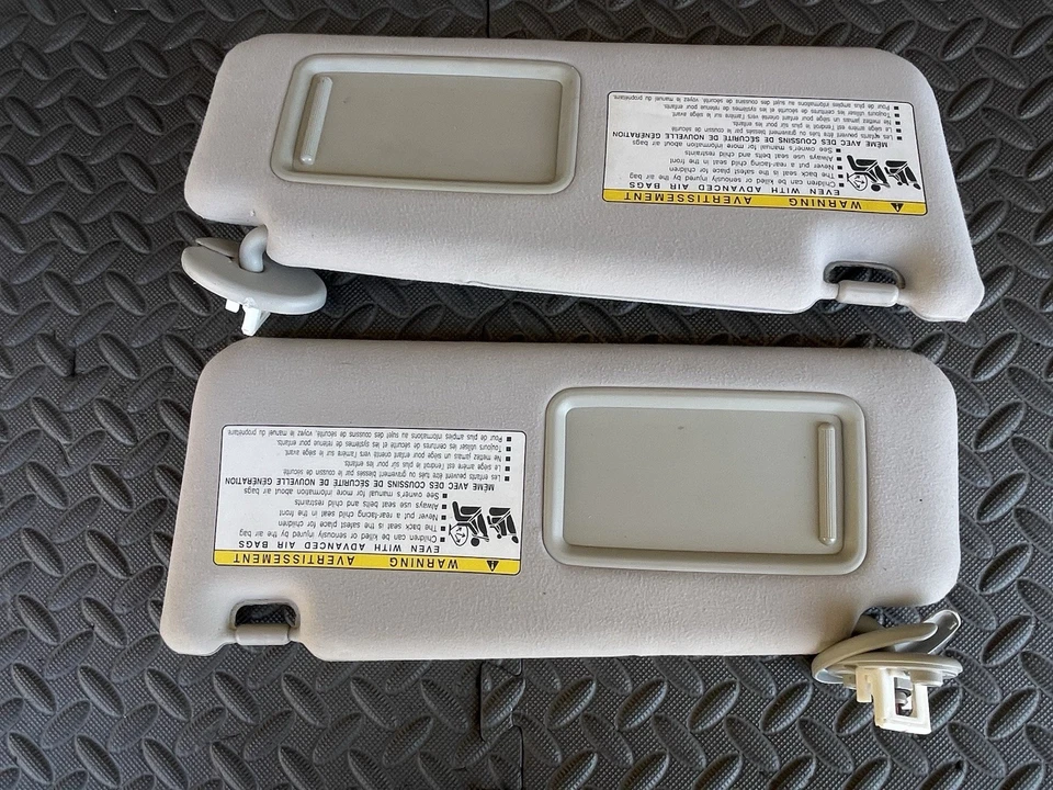 2006-2013 Lexus IS250 IS350 Sun Visor Set Driver Pass Visors Gray RH LH OEM - Image 3 of 4