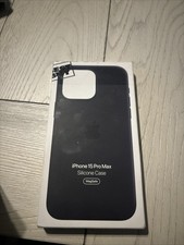 Apple Silicone Case with MagSafe for iPhone 15 Pro Max - Black