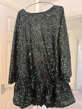 Casuals Women's Green Sequin Sparkle Dress for Wedding, Evening, Cruise