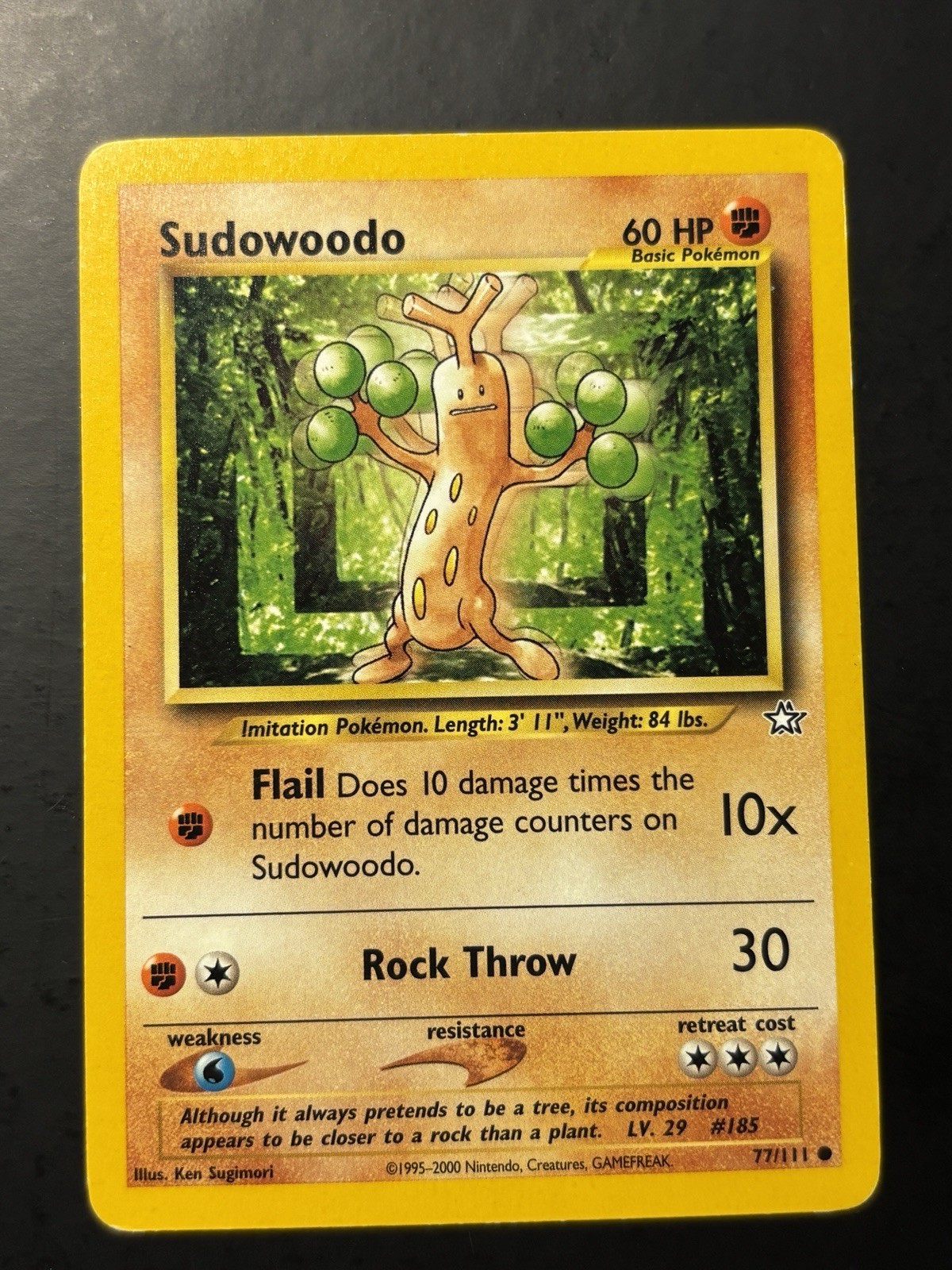 Sudowoodo 77/111 Common Neo Genesis Pokemon Unlimited Lightly Played