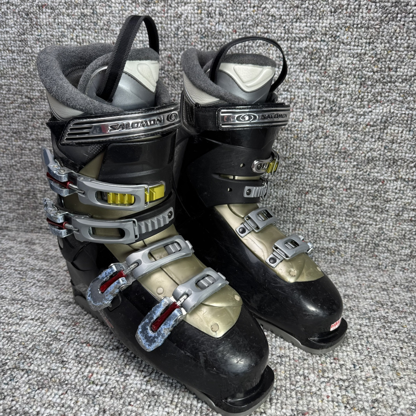 Scarponi da sci Salomon Irony 5 da donna taglia 27 5 US 10 5 neri misura automatica