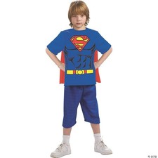SUPERMAN CHILD SHIRT CAPE SM Halloween Costume Cosplay  Party Outfit For Kids