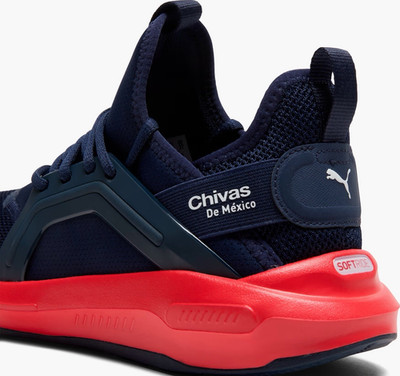 PUMA Softride Mesh Low Top Men's Navy Red Chivas De México Lace Up Sneaker