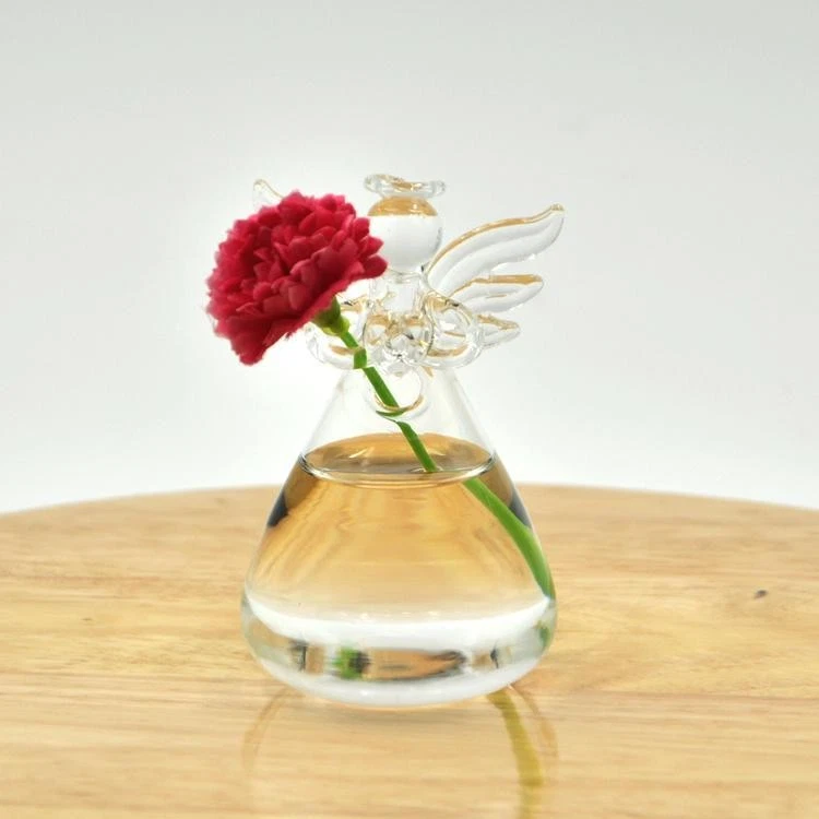 Angel Clear  Hanging Vase Bottle for  Flower Decorations