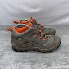 Merrell Chameleon Access Mid Kids Size 6.5M Gray Orange Waterproof Hiking Boots