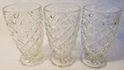 Vintage Anchor Hocking Waterford Waffle Footed 5 1/4 Inch Tumblers Lot of 3