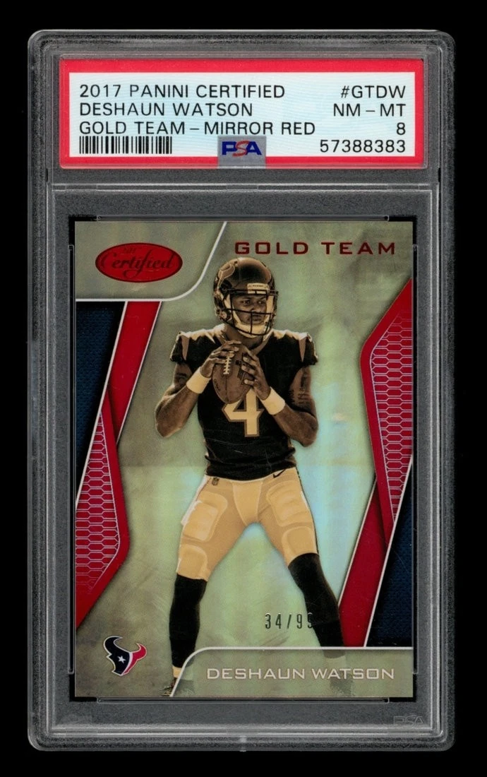 Deshaun Watson Panini Certified Gold Team #GTDW Mirror Red