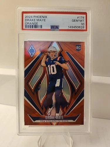 2024 Panini Phoenix - Drake Maye Orange #179 PSA 10 POP 9