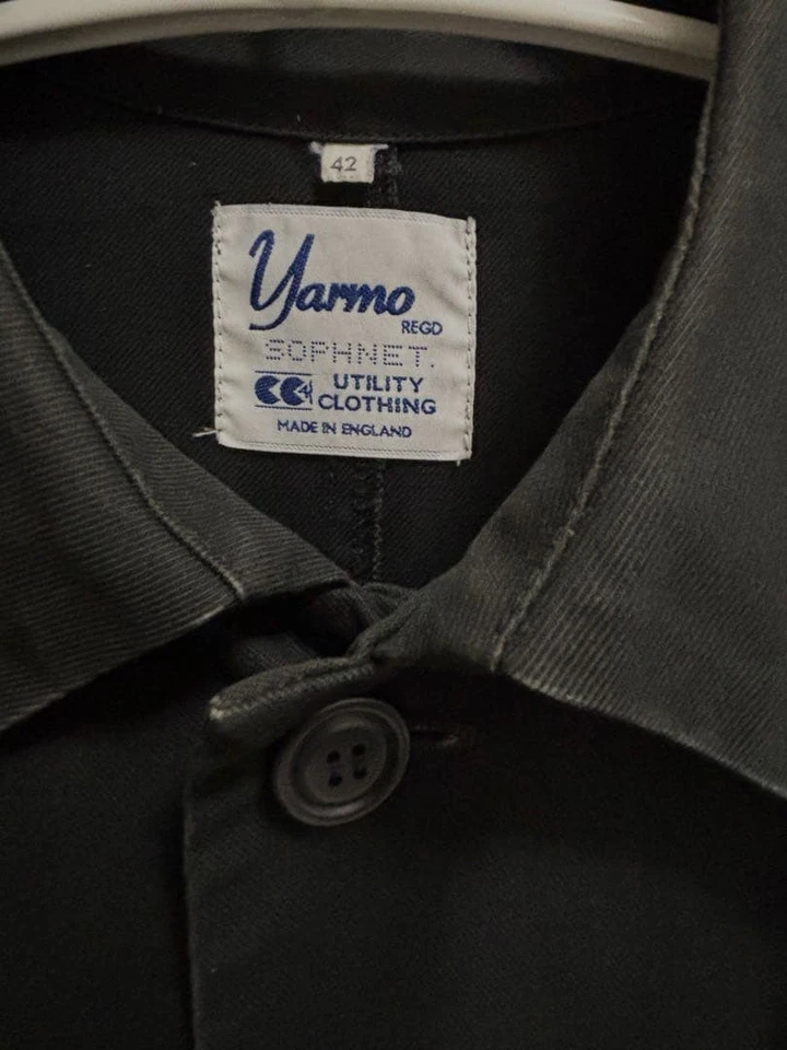 Yarmo Stainless Steel Collar Coat Black UK 42 Used - Image 3 of 4
