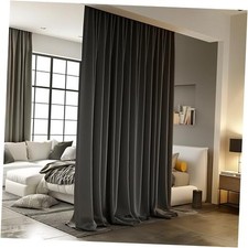 Room Divider Curtains for Ceiling Track Rodout 100"W x 84"L Pack of 1 Black