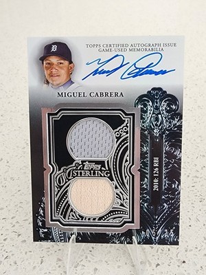 2023 Topps Sterling Miguel Cabrera Sterling Swings #SWAR-MC2 Auto Relic 5/25 RBI