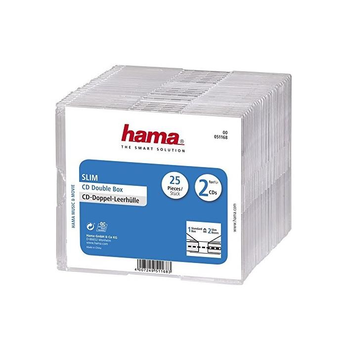 Boîtiers CD Slim Double Hama pour Organiser Votre Bureau et Votre Meuble Salon
