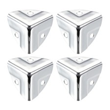 Metal Box Corner Protectors Edge Guard Protector 22x22x22mm Silver Tone 4pcs