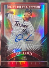 2015 Panini Elite Extra Edition Justin Garza #140 Red  Prospects Autographs (RC)