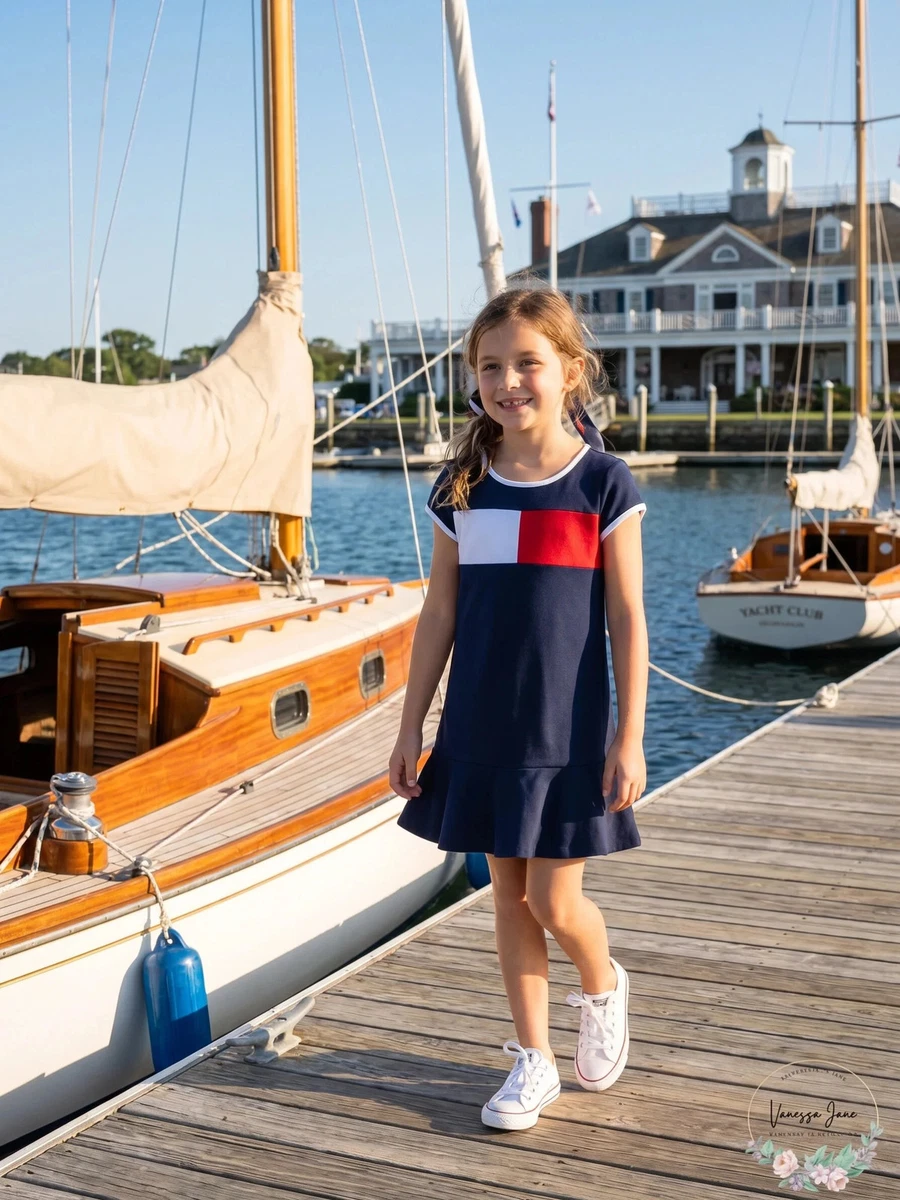 tommy hilfiger dresses blue Short Sleeve for Girls for sale 36 length (size 4) CORDIALLY INVITED DROP 4 ALICE MCCALL Dust to Style:Custom Size