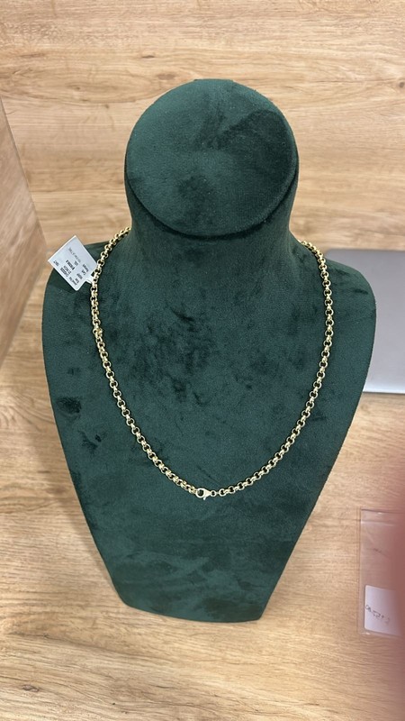 Stylish Italian Rolo Chain 21 Inch (4.7 mm Width) 18K Yellow Gold CH00005