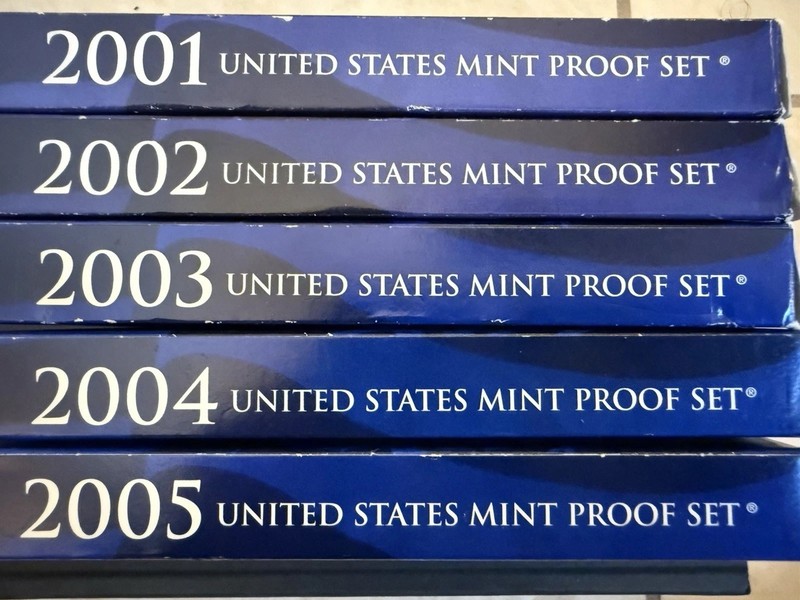 2001-2005 U S Mint Proof Set