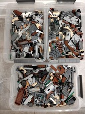 LEGO A GRANEL 100 piezas CASTILLO Lote AL AZAR Piezas Ladrillos Paredes Arcos Roca Ventana Placas
