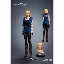Iminitoys M024B 1/6 Android #18 Girl Head &Clothes Set For 12'' Action Figure