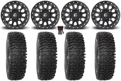 Fuel Vector Beadlock 15'' Wheels Black 33'' RC500 Tires Can-Am Maverick X3